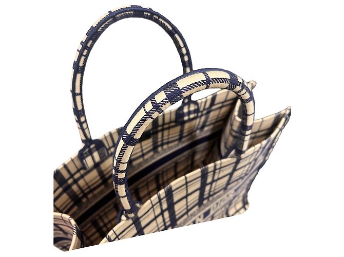 Book Tote Dior Tote Grande a Quadri Multicolore - vista 7