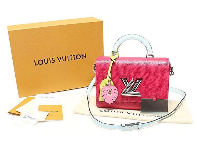 Twist Louis Vuitton Grenade Epi Pelle Argento Manico Superiore Catena MM Rosso - vista 2
