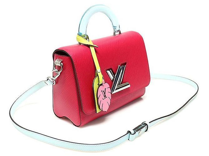 Twist Louis Vuitton Grenade Epi Pelle Argento Manico Superiore Catena MM Rosso - vista 3