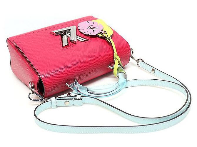 Twist Louis Vuitton Grenade Epi Pelle Argento Manico Superiore Catena MM Rosso - vista 4