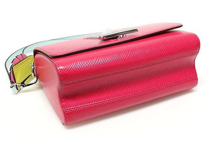 Twist Louis Vuitton Grenade Epi Pelle Argento Manico Superiore Catena MM Rosso - vista 5