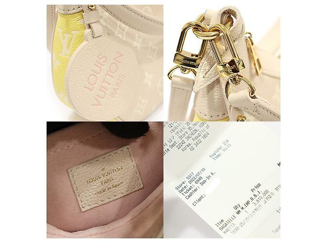 Louis Vuitton Bagatelle BB Tasche aus Monogramm Empreinte in Rosé Beige Mehrfarben - Ansicht 7