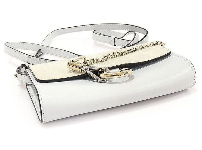 Chloé Mini borsa a tracolla Faye in pelle scamosciata blu grigio - vista 5