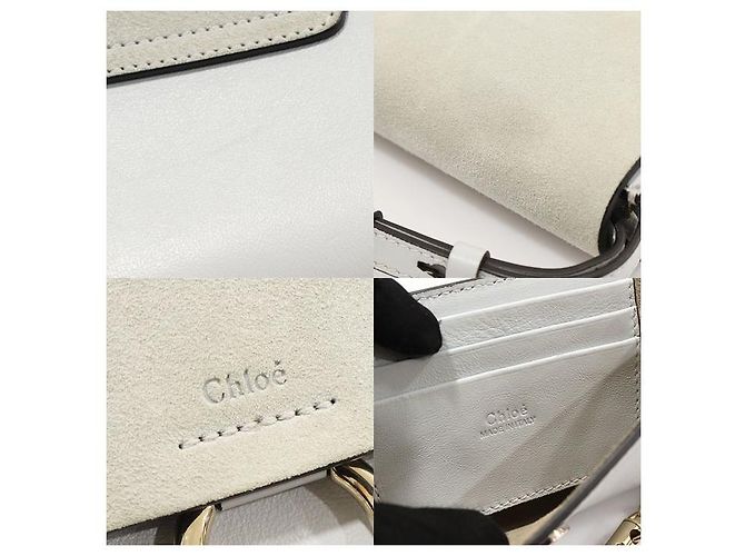 Chloé Mini borsa a tracolla Faye in pelle scamosciata blu grigio - vista 7