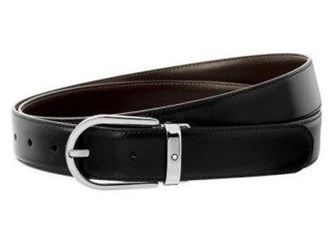 Montblanc Herrenanzuggürtel: gestempelt Schwarz - Ansicht 2