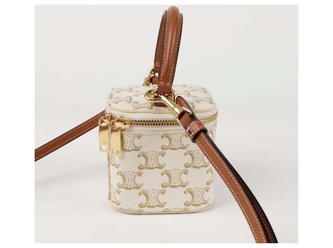 Céline Mini Tote Schultertasche Vanity Case Weiß - Ansicht 5
