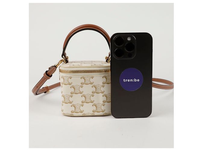 Céline Mini Tote Schultertasche Vanity Case Weiß - Ansicht 7
