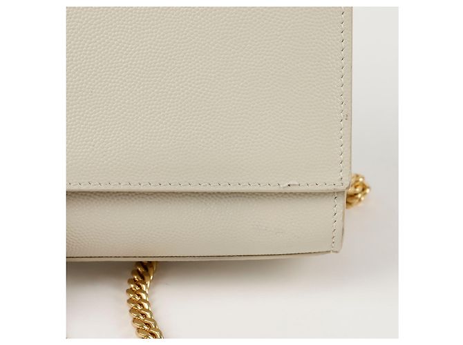Saint Laurent Borsa a tracolla media Kate Bianco - vista 3