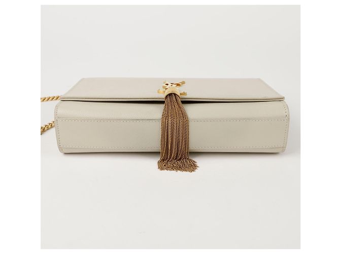 Saint Laurent Borsa a tracolla media Kate Bianco - vista 7