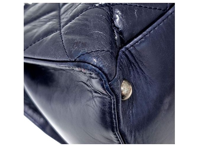 Chanel Borsa a spalla in pelle di vitello con catena Blu - vista 6