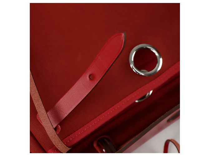 Hermès Erback Größe Tote Schultertasche Rot - Ansicht 15