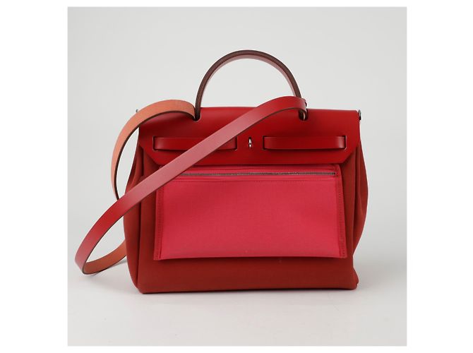 Hermès Erback Größe Tote Schultertasche Rot - Ansicht 5