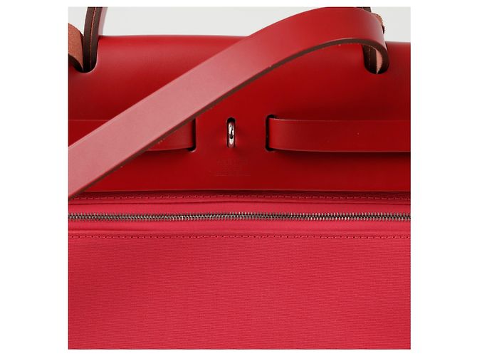 Hermès Erback Größe Tote Schultertasche Rot - Ansicht 6