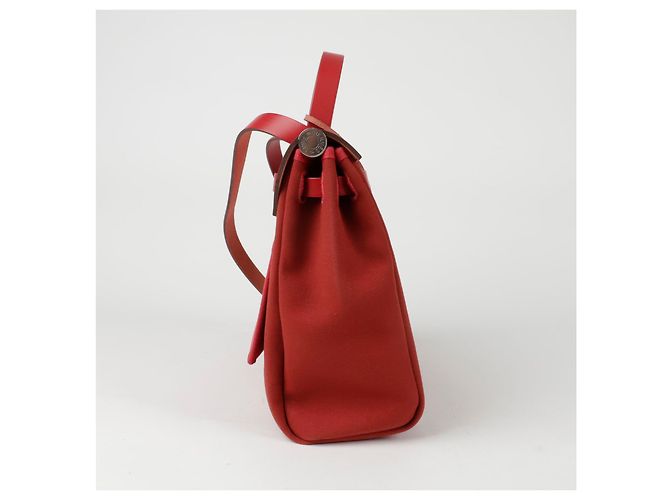 Hermès Erback Größe Tote Schultertasche Rot - Ansicht 7