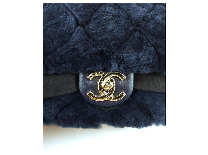 Chanel Borsa a tracolla in shearling classico con pattina Multicolore - vista 2