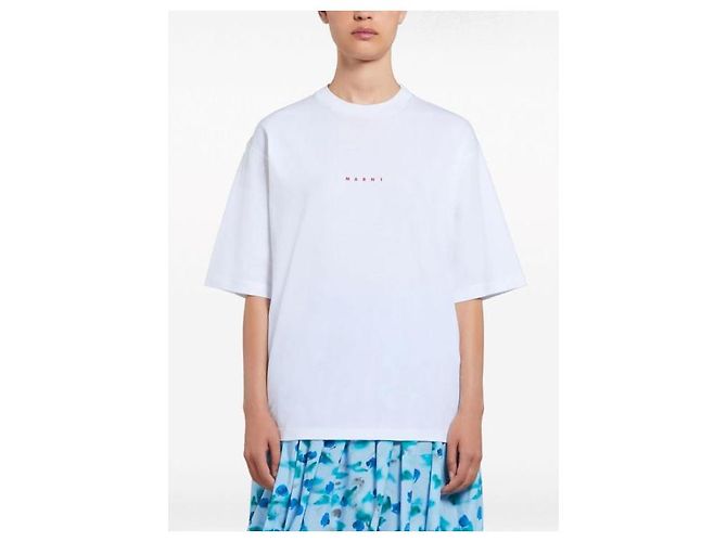 Marni Logo Baumwoll-T-Shirt Mehrfarben - Ansicht 5