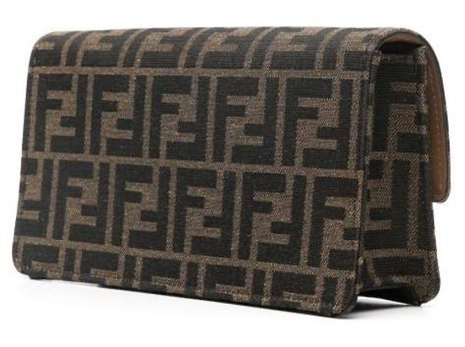 Fendi Portafoglio On Chain FF Jacquard Baguette Multicolore - vista 7