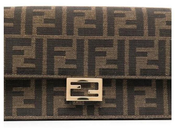 Fendi Portafoglio On Chain FF Jacquard Baguette Multicolore - vista 8