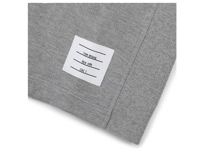 Thom Browne Polo Classico a Maniche Corte Marrone - vista 8