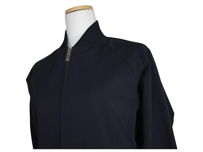 Yohji Yamamoto Midnight Blue Varsity Zip-Up Jacke Blau - Ansicht 4