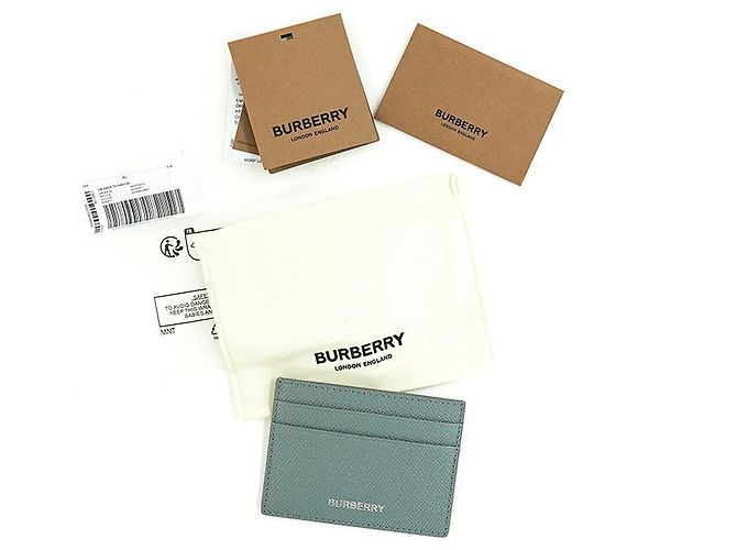 Burberry Tarjetero de cuero gris tormenta unisex - Regalo Castaño - vista 14