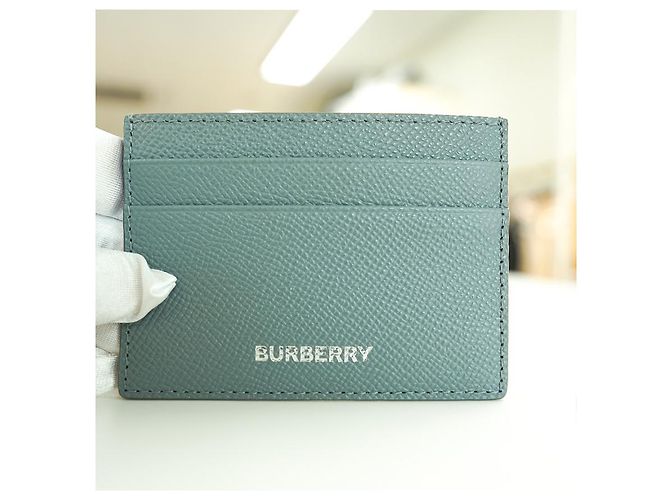 Burberry Tarjetero de cuero gris tormenta unisex - Regalo Castaño - vista 2