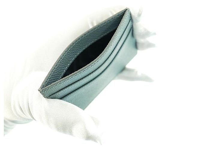Burberry Tarjetero de cuero gris tormenta unisex - Regalo Castaño - vista 8