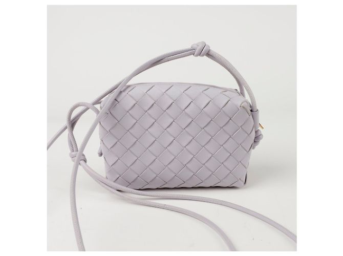 Bottega Veneta Borsa a spalla incrociata Loop Mini Porpora - vista 4