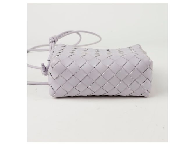 Bottega Veneta Borsa a spalla incrociata Loop Mini Porpora - vista 7