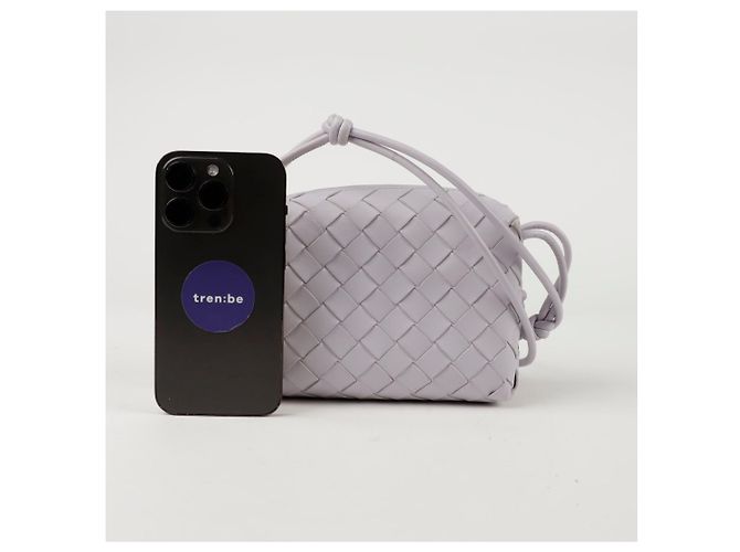 Bottega Veneta Borsa a spalla incrociata Loop Mini Porpora - vista 8