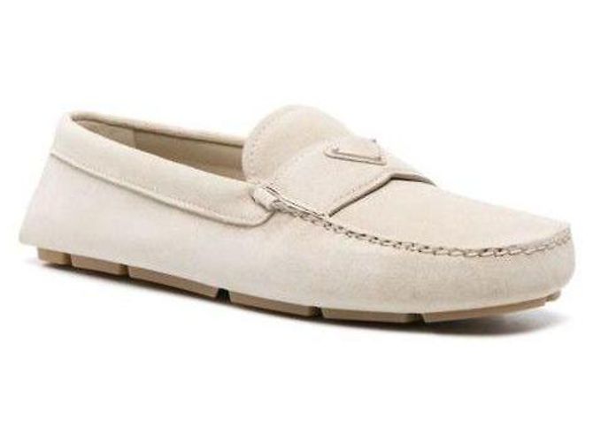 Prada Mocassini in suede con logo a triangolo Multicolore - vista 5