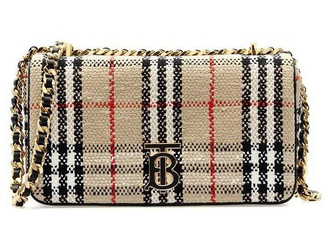 Burberry Kleine Rolltasche im Vintage-Check aus Boucle - Ansicht 4