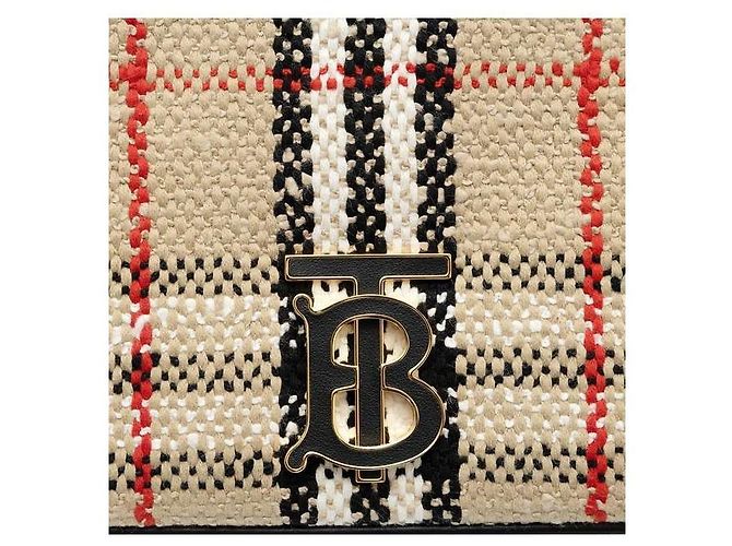 Burberry Kleine Rolltasche im Vintage-Check aus Boucle - Ansicht 6