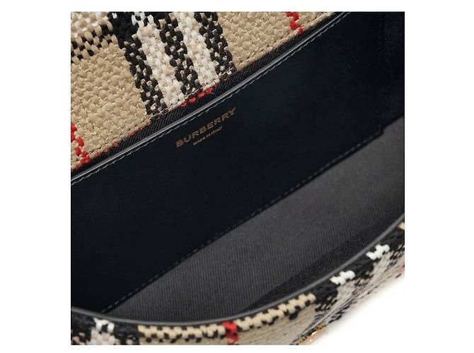 Burberry Kleine Rolltasche im Vintage-Check aus Boucle - Ansicht 7