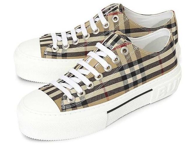 Burberry Sneakers in cotone a quadri vintage - vista 4