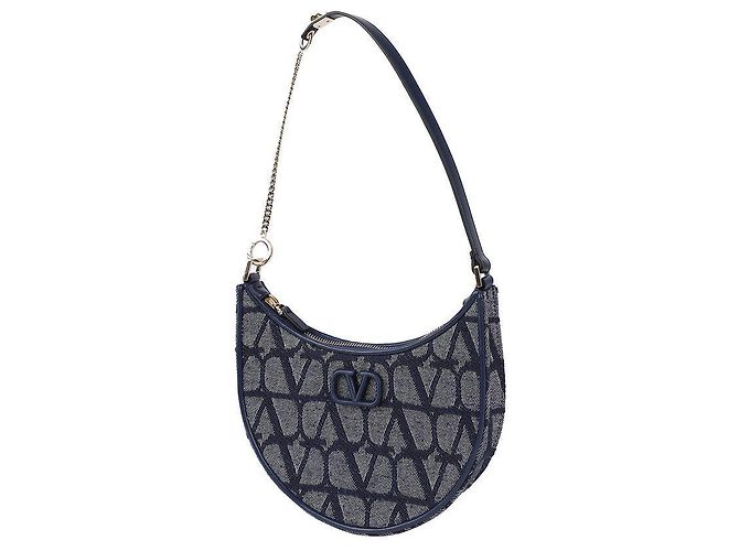 Valentino Mini Logo Signaturtasche Blau - Ansicht 4