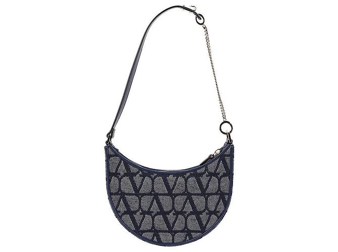 Valentino Mini Logo Signaturtasche Blau - Ansicht 5