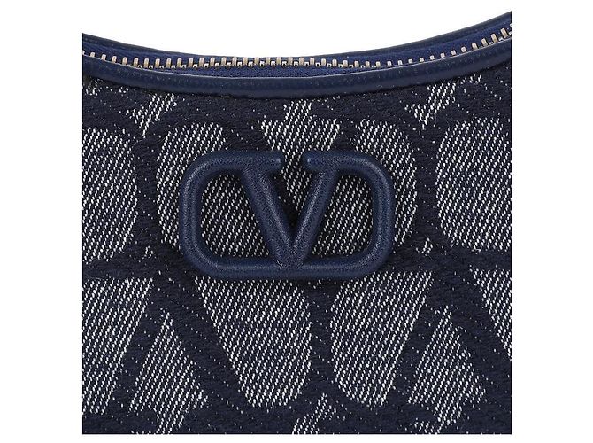Valentino Mini Logo Signaturtasche Blau - Ansicht 9