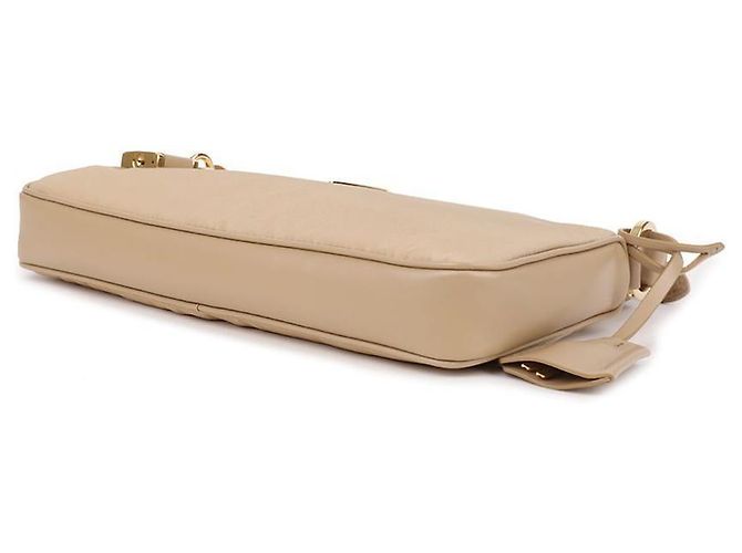 Prada Grande borsa a spalla in pelle Re-Nylon Marrone - vista 6