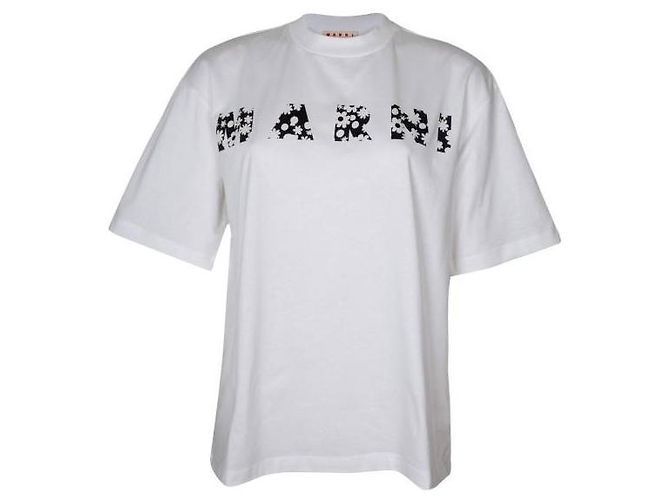 Marni Camiseta de algodón con estampado de logo Blanco - vista 6