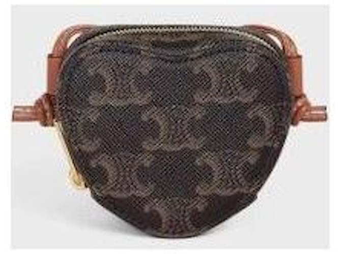 Céline Bolso Micro Triomphe Corazón Castaño - vista 3