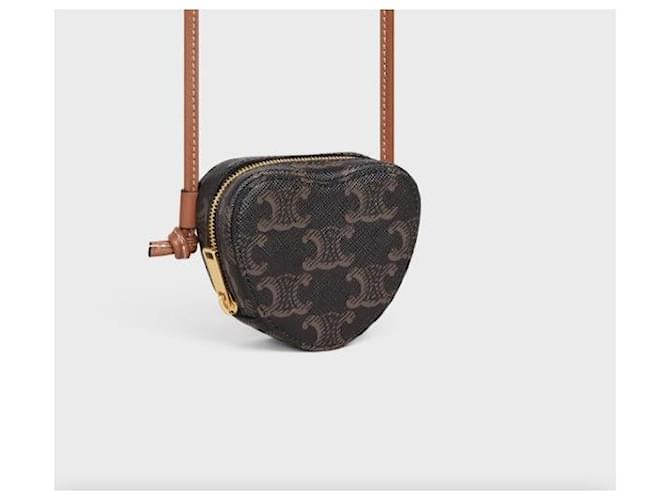 Céline Bolso Micro Triomphe Corazón Castaño - vista 4