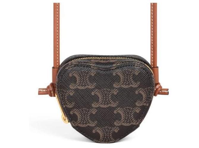 Céline Bolso Micro Triomphe Corazón Castaño - vista 6