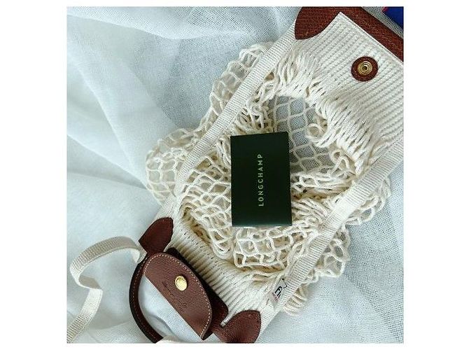 Longchamp Borsa a Spalla Le Pliage File Ecru HVH Bianco - vista 4