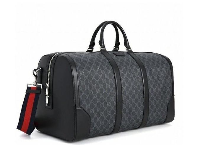 Gucci Borsa da viaggio GG Supreme Carry On Nera Grigia Nero - vista 11