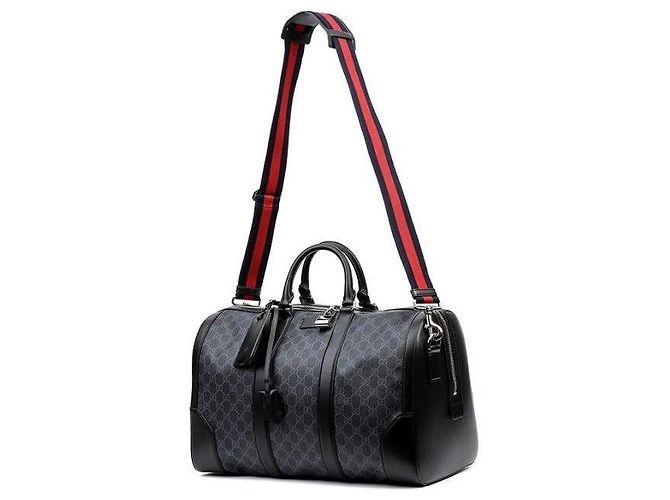 Gucci Borsa da viaggio GG Supreme Carry On Nera Grigia Nero - vista 2