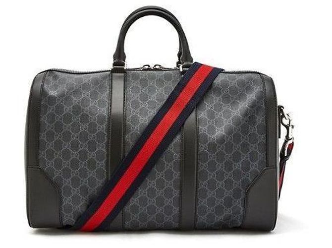 Gucci Borsa da viaggio GG Supreme Carry On Nera Grigia Nero - vista 3