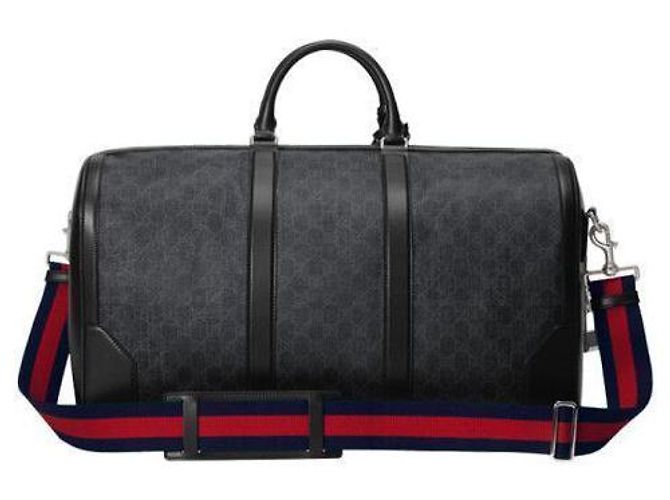 Gucci Borsa da viaggio GG Supreme Carry On Nera Grigia Nero - vista 6