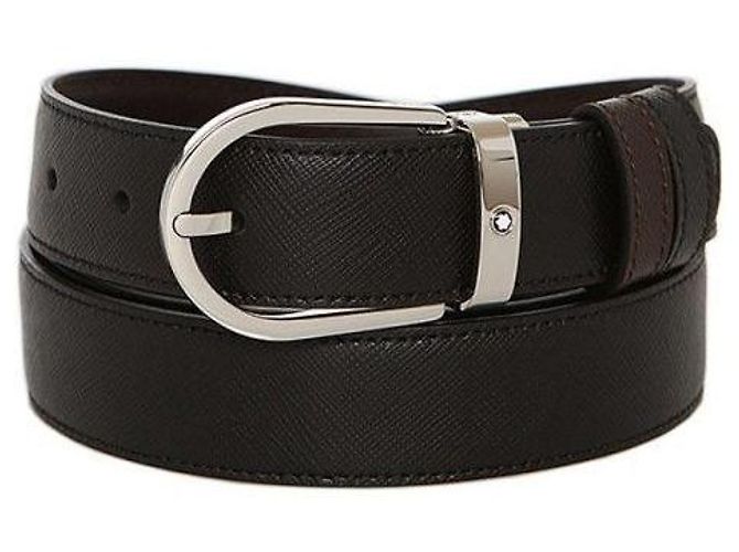 Montblanc Reversible Men's Leather Belt Black - view 3