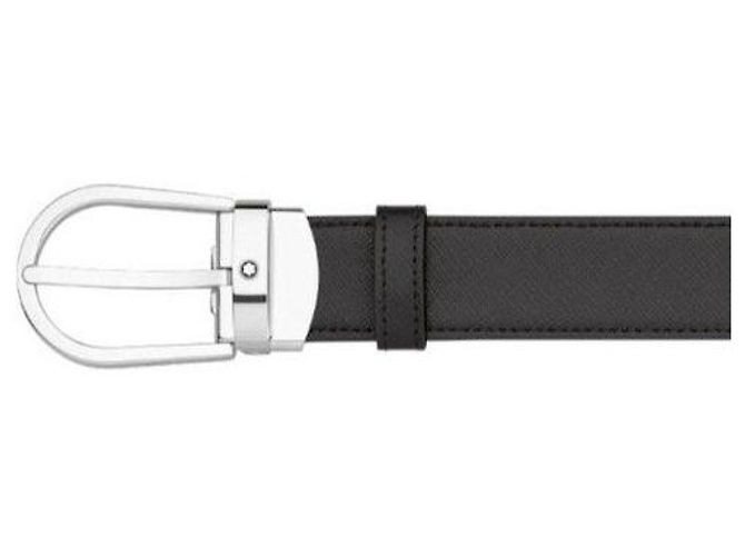 Montblanc Reversible Men's Leather Belt Black - view 7